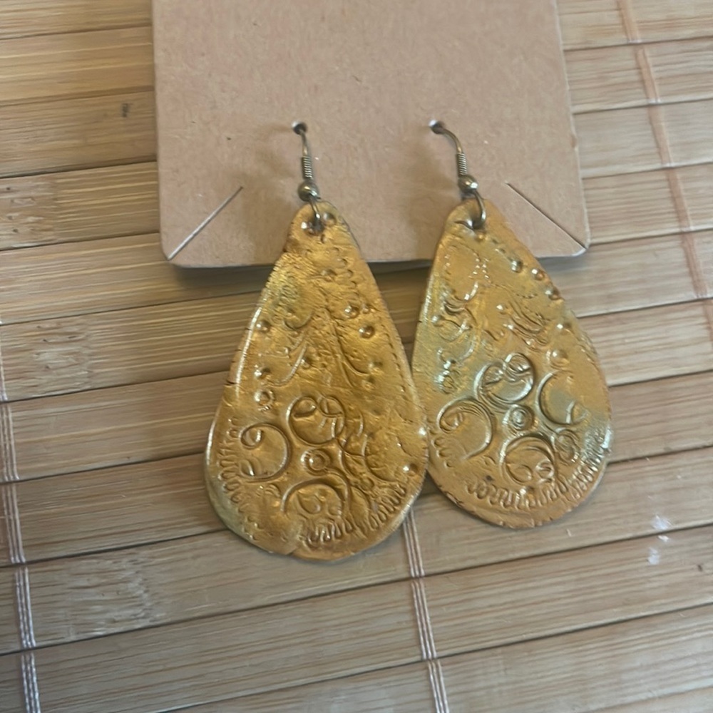 🦋 earring earth tone‎ tear drop